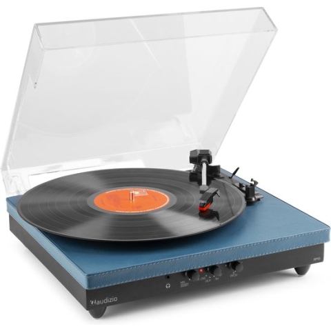 Audizio RP113D - Full-size Platenspeler met Bluetooth in/uit - USB - Ingebouwde Speakers - Blauw
