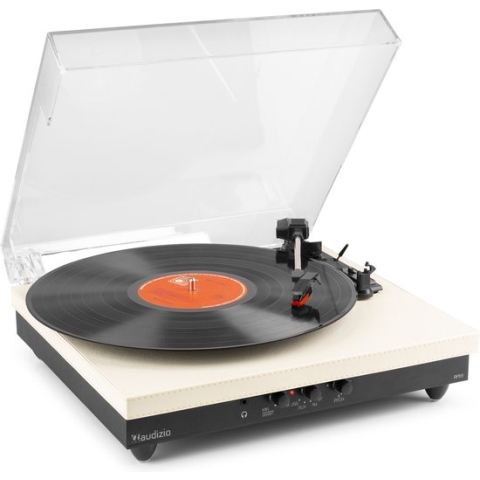 Retro platenspeler - Platenspeler Bluetooth in & out - Audizio RP113 - Geschikt voor alle platen - Ingebouwde speakers - Crème