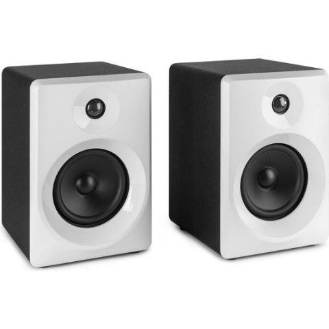 Studio monitor speakers - Vonyx SMN40W actieve studio monitor speakerset 100W - 4 inch - Wit
