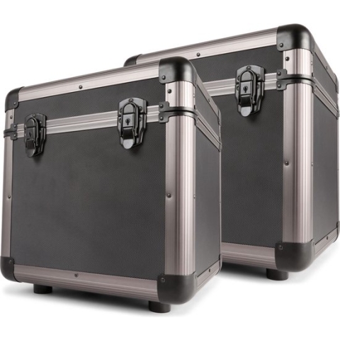 Platenkoffer - Set van 2 Power Dynamics RC100 platenkoffers voor totaal 150 platen - Titanium