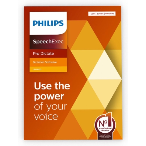 Philips LFH4422 SpeechExec Pro Dictate software 11 - 1 user/ 2 jaars-licentie, Windows 11/ 10