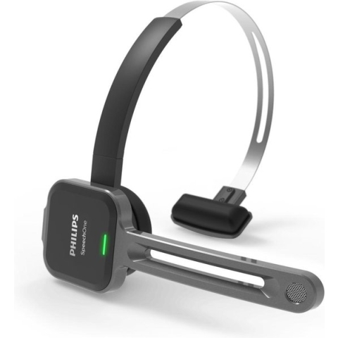 Philips SpeechOne Dictation Headset, PSM6500, Docking Station, light, Remote Control, dictaphone, Zwart