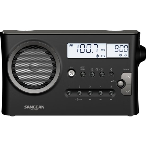 Sangean - PR-D4BT, draagbare radio AM/FM/bluetooth, grijs
