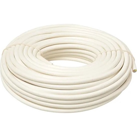 Stroomkabel rond 3-aderig 1,5mm2 wit 20 meter op rol
