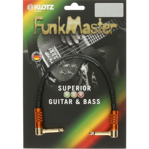 Klotz pedaal Patcher 0,6m 2x hoek Stevens FunkMaster TMRR-0060 - Mono Patchkabel