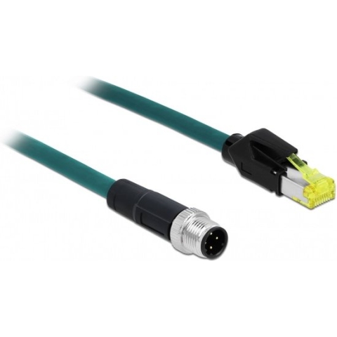 M12 4-pins D-gecodeerd - RJ45 Hirose industriële netwerkkabel - Profinet / TPU PUR - 3 meter