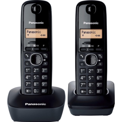 Panasonic KX-TG1612 DECT-telefoon Nummerherkenning Zwart