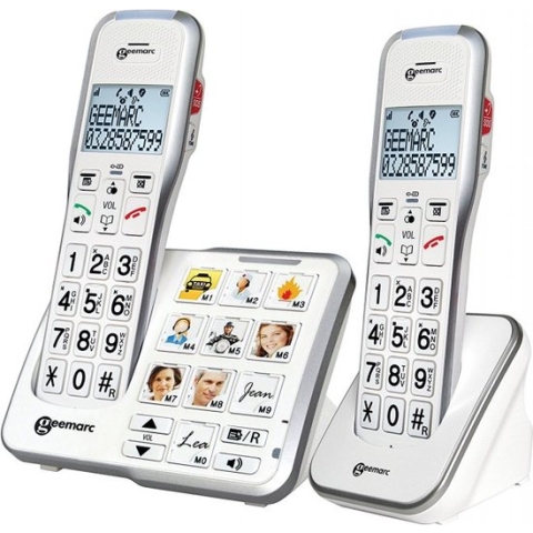 Geemarc AmpliDECT 595 Foto - Duo DECT telefoon - Antwoordapparaat en geluidsversterking - Wit