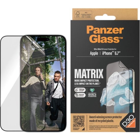 PanzerGlass Apple iPhone 15 Plus Matrix D3O Ultra-Wide Screen Protector
