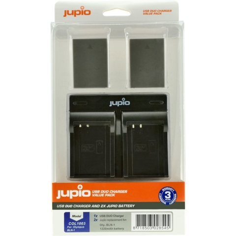 Jupio Kit: 2x Battery PS-BLN1 BLN-1 + USB Dual Charger