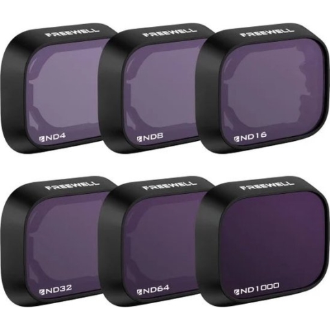 Freewell All Day (6 stuks) - geschikt voor DJI Mini 3 Pro - ND4, ND8, ND16, ND32, ND64, ND1000 - Stofdicht, krasbestendig, oliebestendig, kleurneutraal