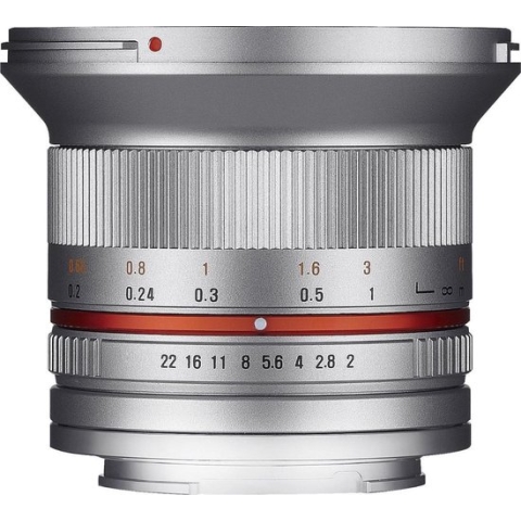 Samyang 12mm F2.0 NCS CS SLR Groothoeklens Zilver