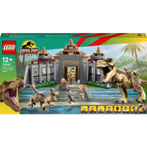 LEGO Jurassic World Jurassic Park Bezoekerscentrum: T. rex & raptor aanval Set - 76961