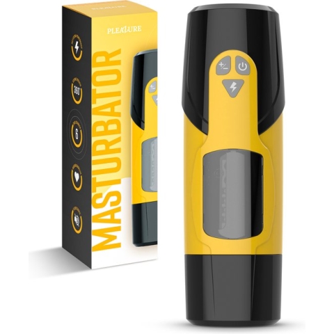 Pleazure Yellow Masturbator – Pocket Pussy – Seks Toys voor Mannen – Nep Vagina Mannen met Deepthroat & Pussy