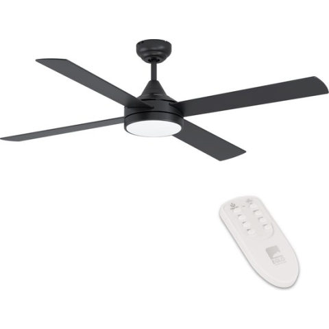 EGLO Trinidad Plafondlamp met ventilator - 122cm - AC longer life - Zwart - Dimbaar - Instelbaar wit licht
