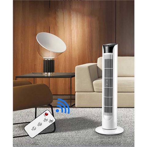 Torenventilator met afstandsbediening, 3 snelheden, timer en touch screen, ideaal voor verkoeling op de slaapkamer, airco