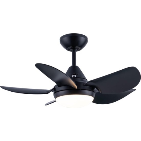Evolar EVO-CF30B Plafondventilator - Zwart - 76 cm - 6 standen - Afstandsbediening - Dimbare LED-verlichting, verstelbaar in kleur - Energiebesparende Zomer- en Winterstand - DC motor, energiezuinig en stil