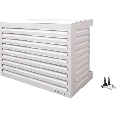 QVENTI - airco & warmtepomp buitenunit omkasting - 115x 85 x57,5cm - Wit - 5 jaar garantie