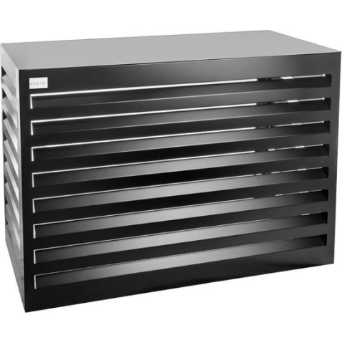 Evolar EVO-COVER-LB - Airco & Warmtepomp Buitenunit Omkasting - Maat Large - 120 x 110 x 65 cm - Gepoedercoat - Aluminium - Hoogwaardige kwaliteit - Zwart - RAL 9004