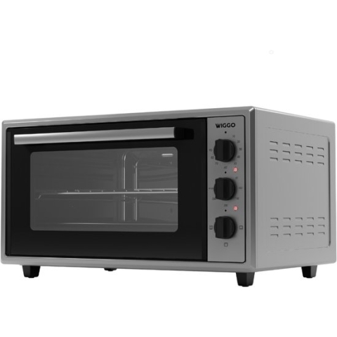 Wiggo WMO-E456(X) - Vrijstaande Mini Oven - 45 liter - 2000 Watt - Timer - Rvs
