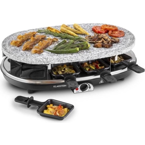 Steaklette gourmetgrill 1500 W graniet-natuursteenplaat 8 personen