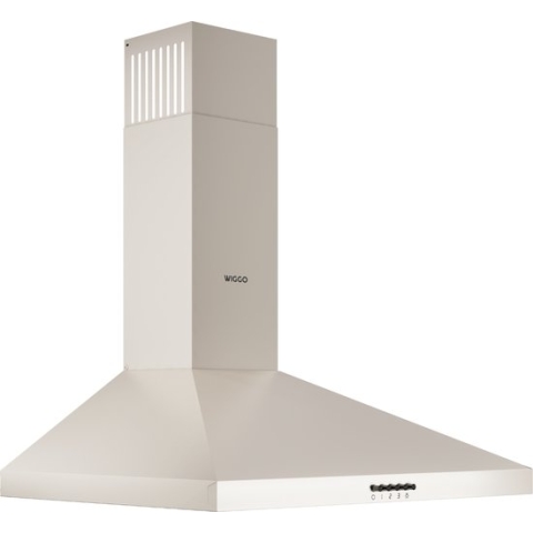 Wiggo WE-A630P(C) - Wandschouw Afzuigkap - 60 cm - 680m³/h - 3 standen - Energieklasse A - Creme- Koolstoffilters meegeleverd