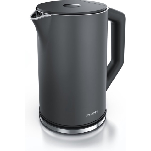 Arendo ELEGANT waterkoker 1,5 l 2200 W Zwart, Zilver