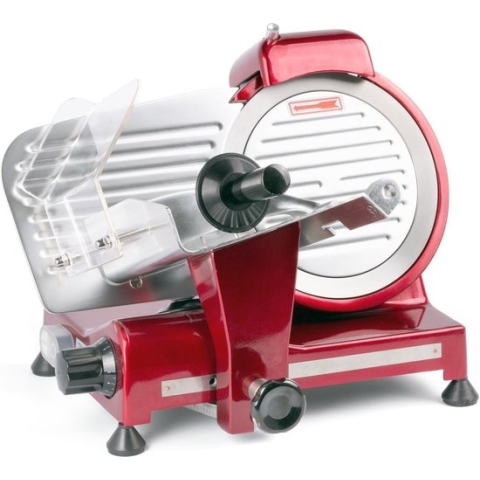 Hendi Vleessnijmachine - Profi Line -  Professionele Snijmachine - Mes diameter: 22cm - Rood - 230V / 280W - 44x42x(H)35cm