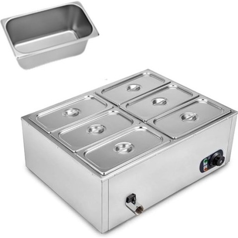 Novoz Buffetwarmer - Buffetwarmer Electrisch - Chafing Dish - Warmhoudbakken - 6 Delig