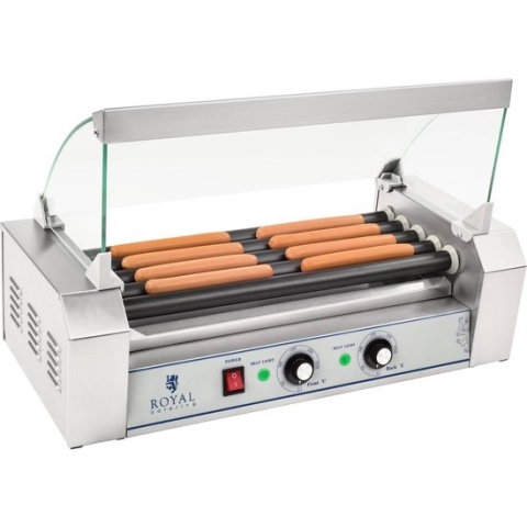 Royal Catering Hotdog Grill - 5 rollers - Teflon