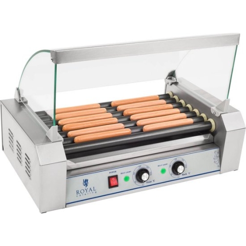 Royal Catering Hotdog Grill - 7 rollers - Teflon