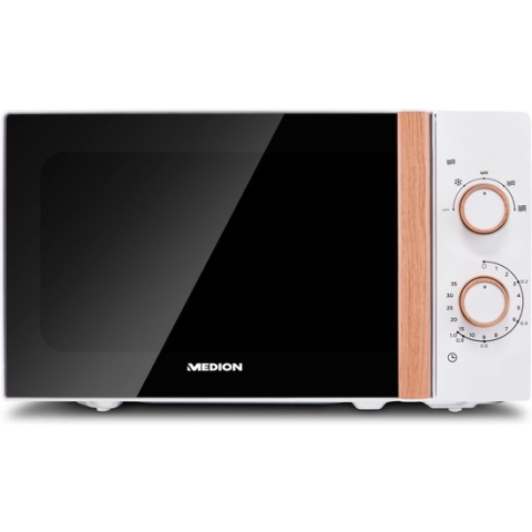 Medion MD 10596 Solo Magnetron - Houtlook design - 20 Liter - 700 Watt - 5 vermogensstanden - Wit
