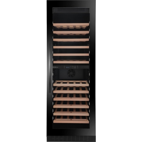 Wine Klima D92T - Wijnkoelkast - 92 flessen - 2 zones - ZWART/GLAS - 178cm hoog