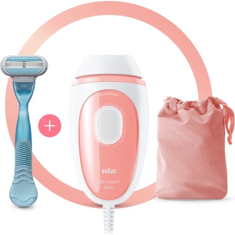 Braun Silk-expert Pro Silk-expert Mini IPL Roze, Wit