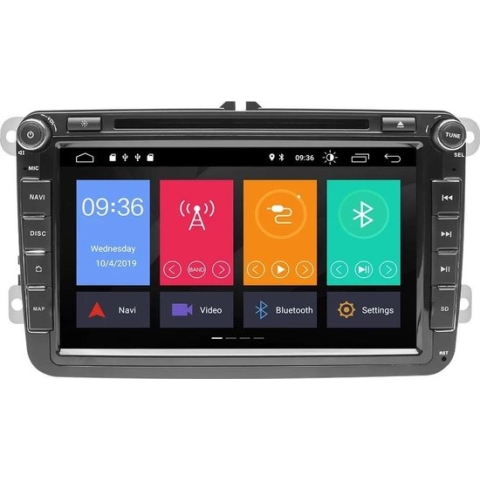 CarPlay Volkswagen Seat Skoda DVD SPELER Android 11 navigatie 8inch 2+32GB Amarok Beetle Golf Polo Passat Caddy Eos Scirocco Tiguan Touran Transporter Jetta Leon Altea Toledo Octavia Superb Fabia Yeti Roomster