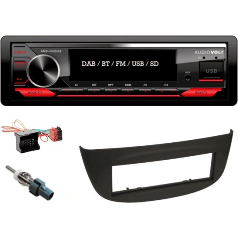 DAB / BT autoradio Renault Twingo | 4×50 watt | multicolor | Audiovolt AMS-450DAB