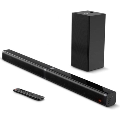 Happyment® Soundbars voor TV & PC - Bioscoop ervaring - Subwoofer - Bluetooth - 3D stereo surround sound USB - 100W