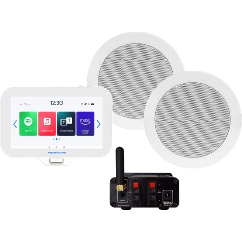 AquaSound EMN30-TW N-Joy Badkamerradio set 30 watt met Twist speakers