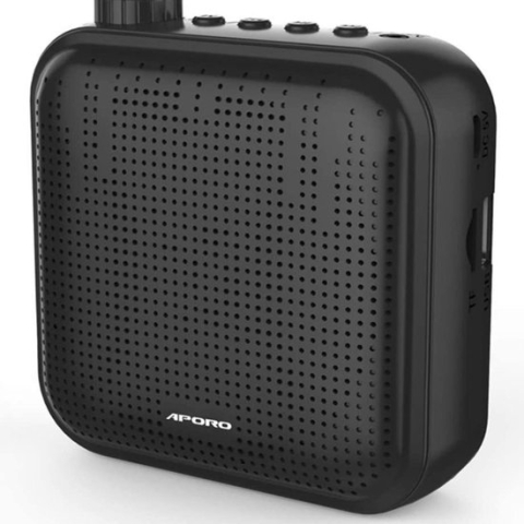 Spraakversterker - Stemversterker - geluidversterker - Draagbare Luidspreker - 12 W Oplaadbaar PA-systeem (1200 mAh) - Bekabelde Microfoon - Oplaadbare Stemversterker voor Leraren - Reizigers - Vergaderingen - Muzikanten – Muziek