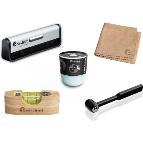Pro-Ject – Cleaning Set Pro – 5 accessoires - Platenborstel Brush-it – Naaldborstel Clean-it – Platenspeler Schoonmaakset - Voor iedere platenspeler