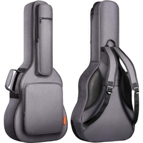 Gig Bag Gitaartas, gevoerde tas, 18 mm, waterdicht, gitaartas, grijs, gitaartas