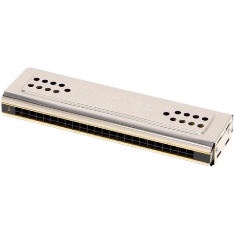 Walther tremolo C/G dubbele mondharmonica - 2 kanten bespeelbaar - gebaseerd op Hohner echo96 - 2x 48tonen - prachtige mondharmonica