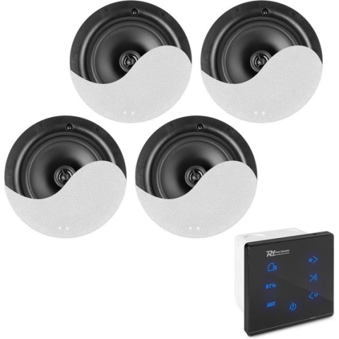 Inbouw versterker met 4 plafondspeakers - Power Dynamics Powerline A100BSet