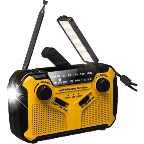 Noodradio – Solar Emergency Radio – Kamperen Outdoor Survival Radio – Powerbank – Zaklamp – Zonne Energie
