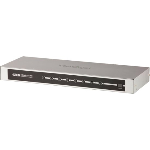 HDMI Schakelaar 8x HDMI-Ingang + RS232 Female - HDMI-Uitgang Zilver