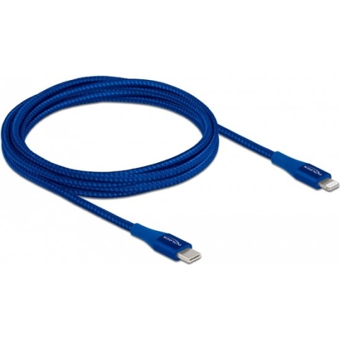 DeLOCK 85417 USB-kabel 2 m USB 2.0 USB A Lightning Blauw