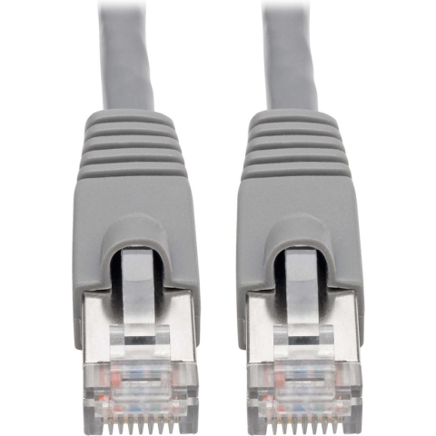 Tripp-Lite N262-005-GY Cat6a 10G-Certified Snagless Shielded STP Network Patch Cable (RJ45 M/M), PoE, Gray, 5 ft. TrippLite
