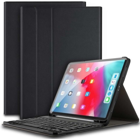 Just in Case Premium Bluetooth Keyboard QWERTY kunstleer hoes voor iPad Pro 11 (2018) - zwart