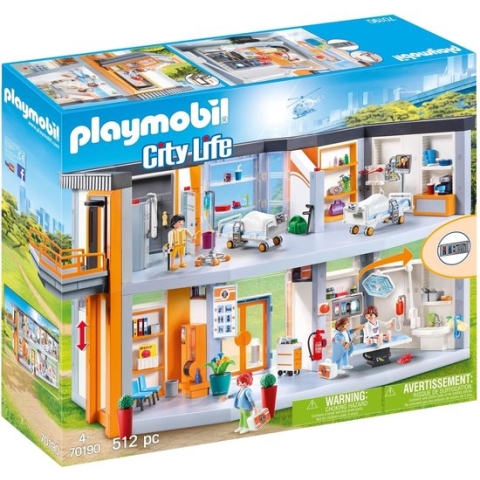 PLAYMOBIL City Life Groot ziekenhuis met inrichting - 70190