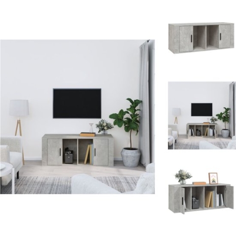vidaXL TV-meubel - Betongrijs - 100 x 35 x 40 cm - Stijlvol en praktisch
